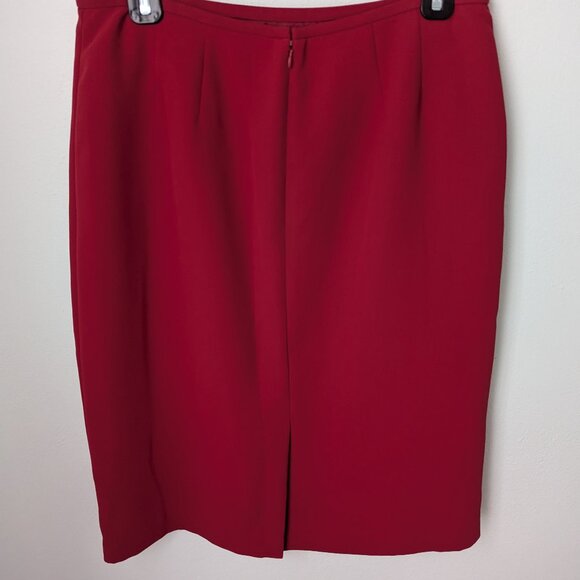 Vintage Evan Picone Women's Red 2 Piece Suit Jacket & Skirt Set, 10 - Picture 9 of 10